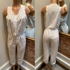 ANTHRO| linen jumpsuit | M